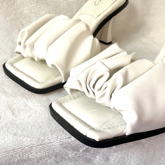 White Circus Sam Edelman Cushioned Comfy Stretchy Slip On Sandal Size 9 - Picture 12 of 16